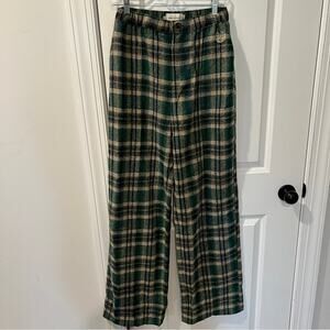 NWT HONOR THE GIFT HTG Flannel Plaid Wide-Leg Pants LARGE